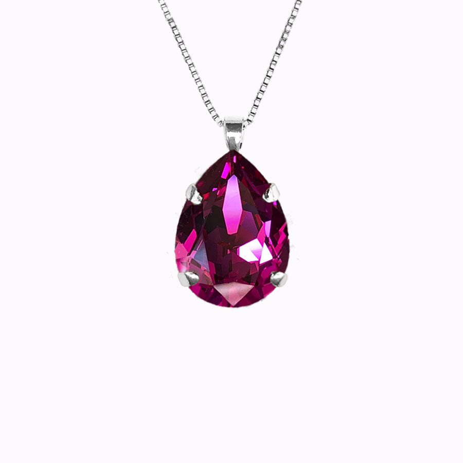 mini-teardrop-necklace-fuchsia-rhodium