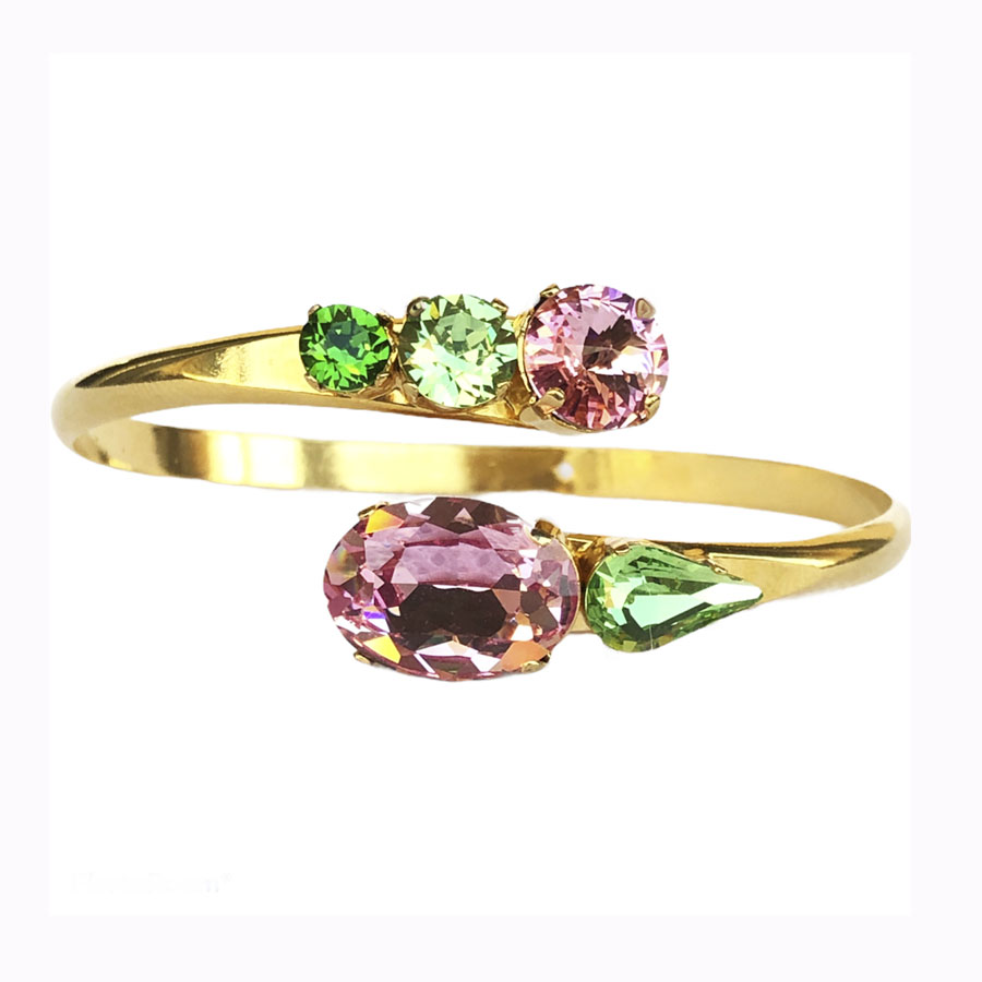 Electra-bracelet-jet-rose-green-combo-gold