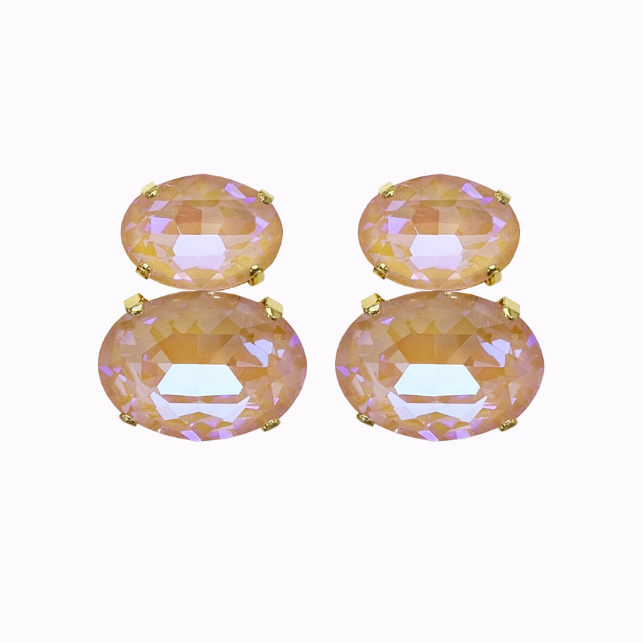 Ava earrings peach delite gold plated