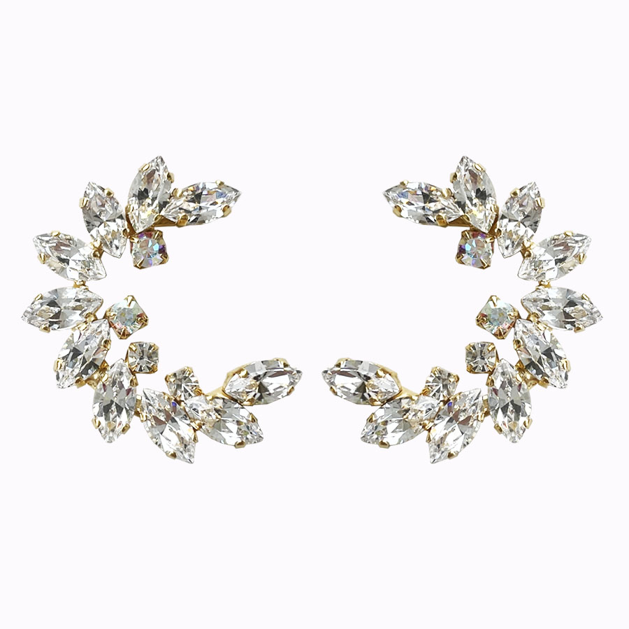 Dafne earrings crystal gold plated