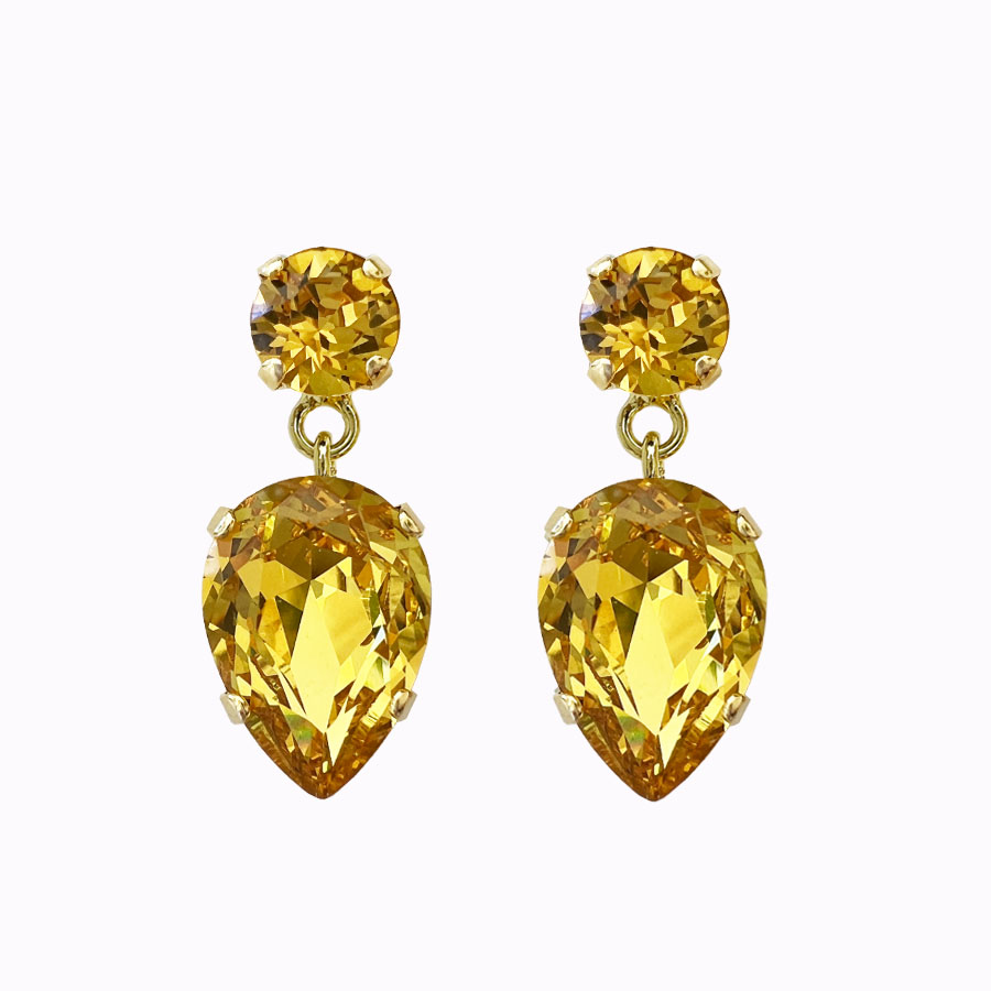 Diana earrings topaz gold plated