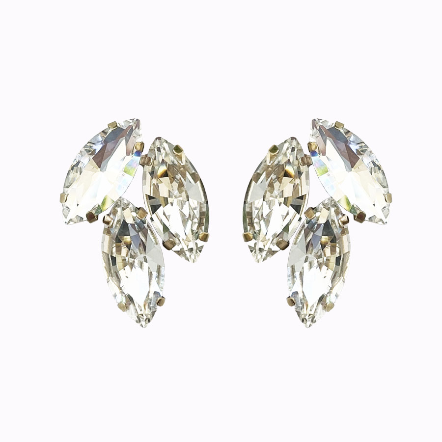 Grace earrings crystal gold plated