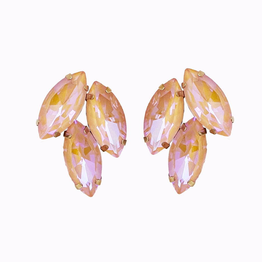Grace earrings peach delite gold plated
