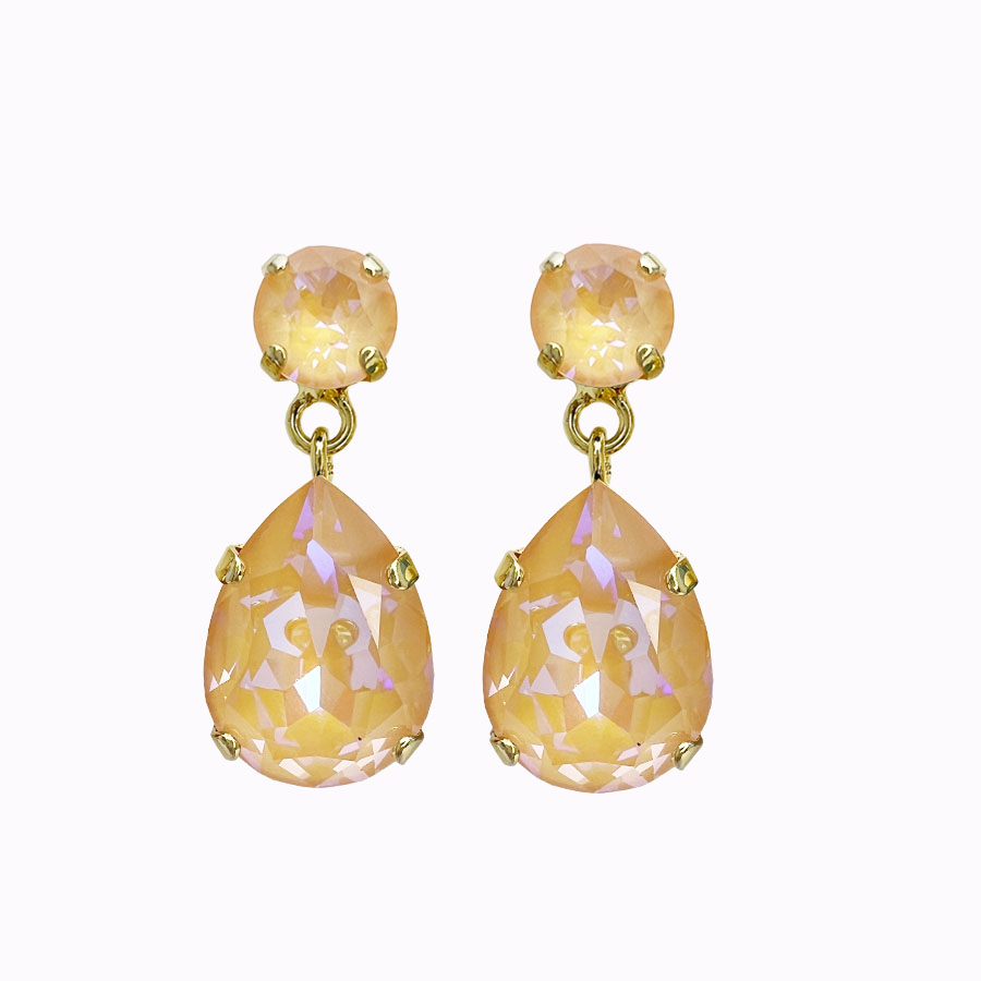 Iokaste earrings peach delight gold plated