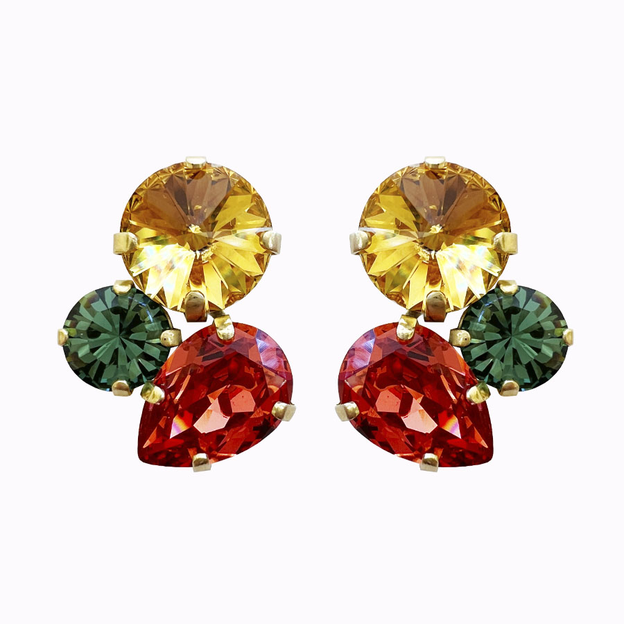Juno earrings multi gold plated