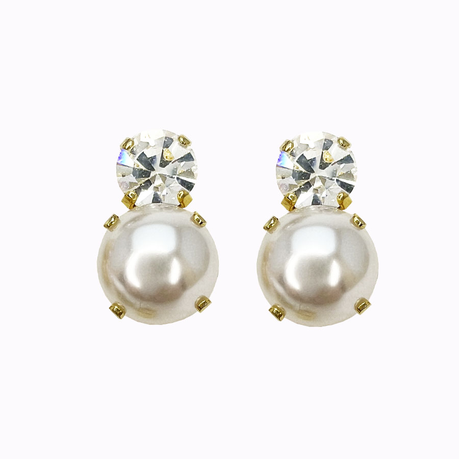 Nia earrings bridal gold plated