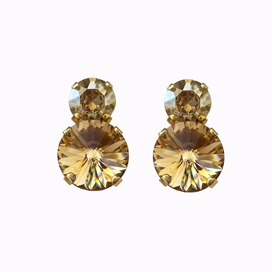 Nia earrings honey gold plated