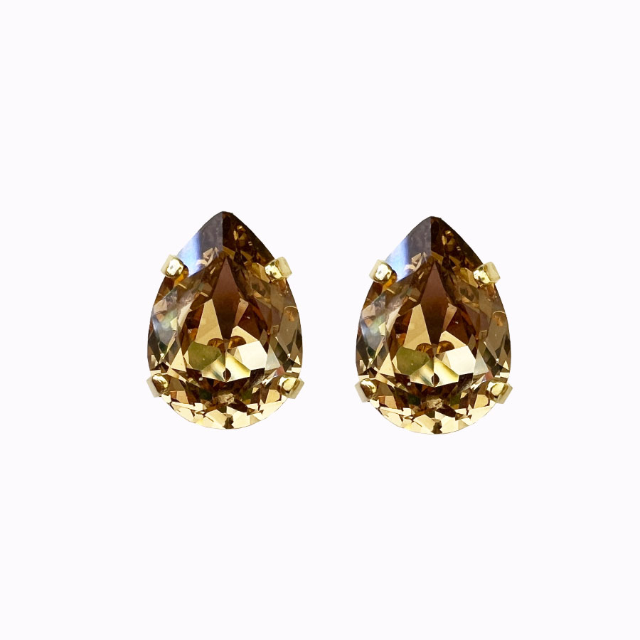 Teardrop earrings colorado gold plated