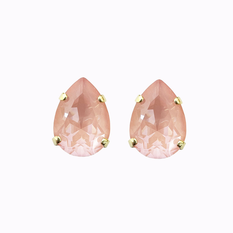 Teardrop earrings flamingo ignite gold plated