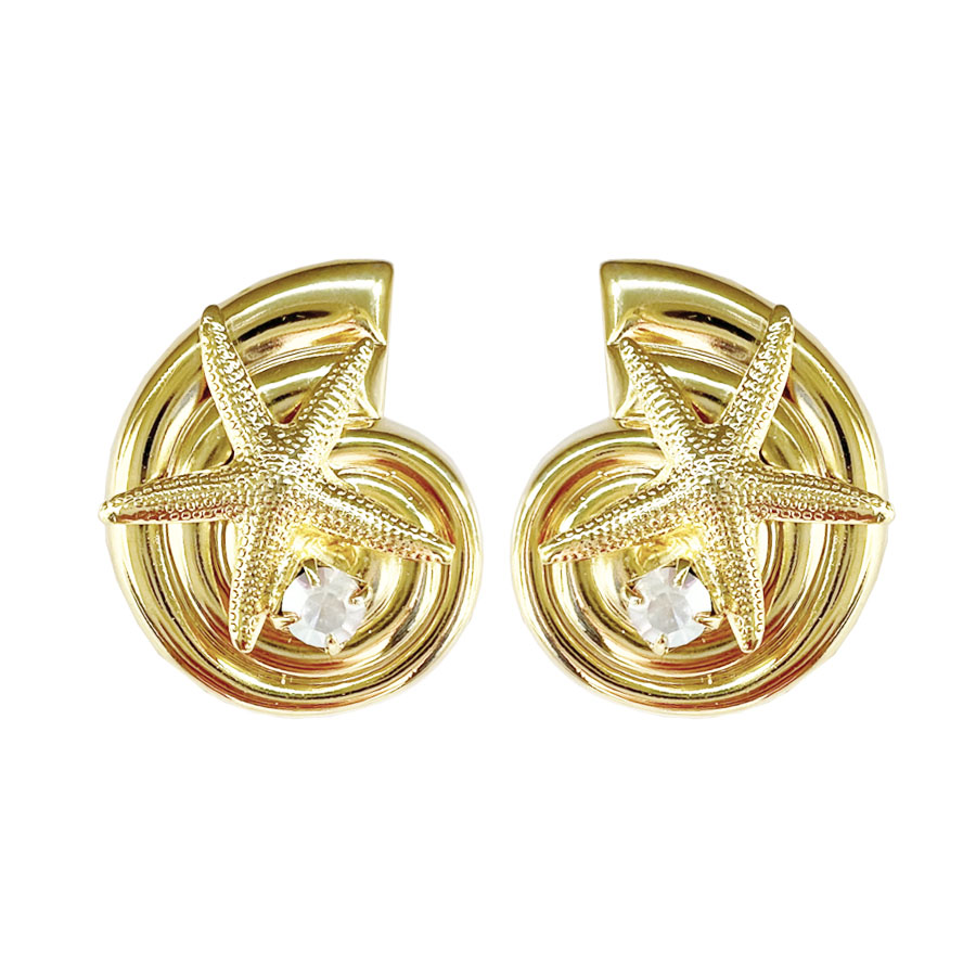summer earrings gold plated